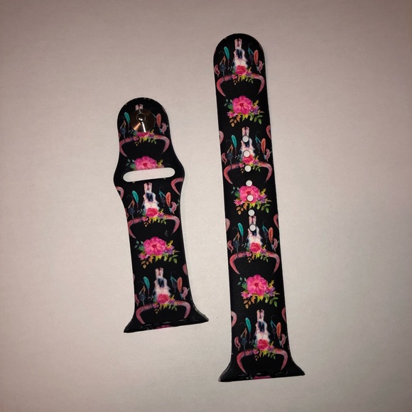 Black Steer Head Apple Watch Band - Picture 4 of 5